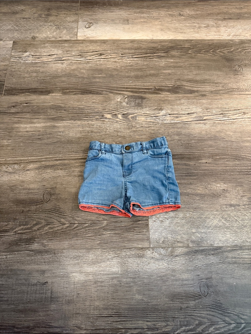 Lucky‎ Brand Kids Denim Shorts with Coral Trim